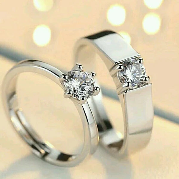 CZ Stone Classic Couple Rings For Men & Women