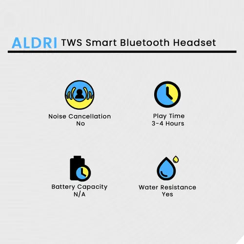 Aldari Tws Bluetooth Earbuds With Charging Case | Tws Smart Bluetooth Headset