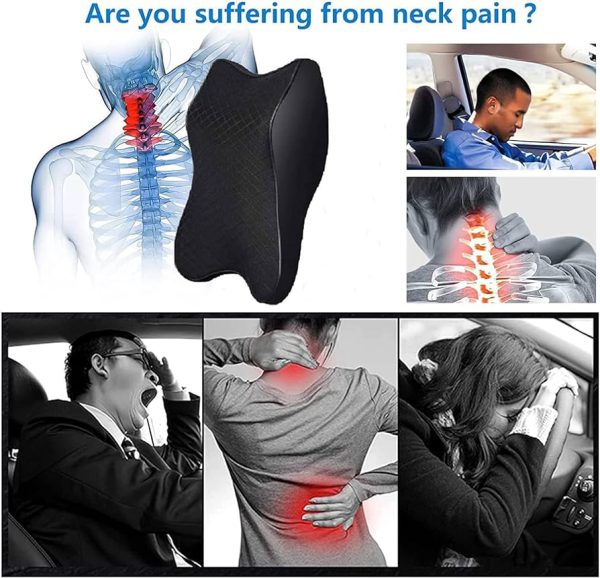 Car Seat Headrest Cushion Memory Foam Pillow Neck Support Pad Universal Headrest Neck Pillow – Pillow Car Cushion
