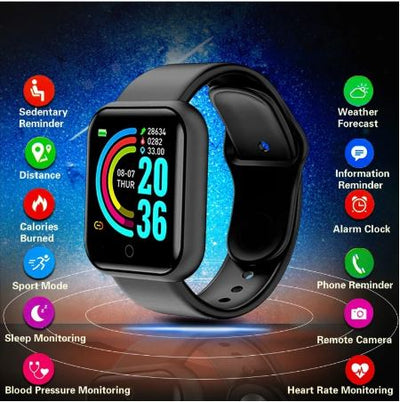 D20 Ultra Smartwatch Heart Rate Blood Pressure Oxygen Relog Intelligent Smart Bracelet