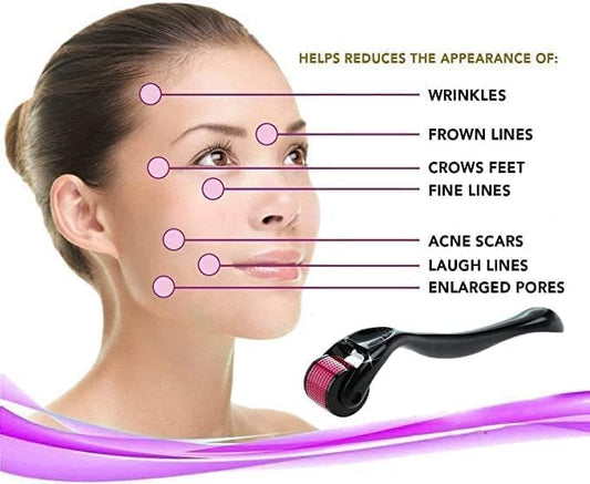 Derma Roller For Skin Care Face & Head Micro Needle Roller Perfect For Head And Beard Hair Growth Beauty