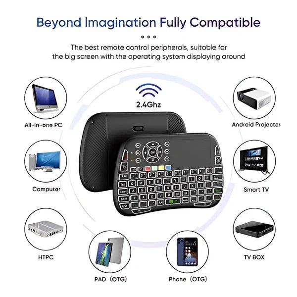 M9 Bluetooth Mini Wireless Keyboard 7 Backlit 2.4g Air Mouse Remote Touchpad