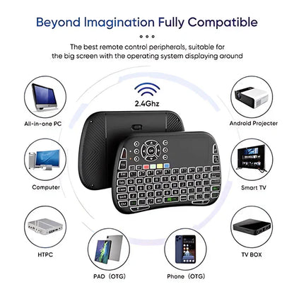 M9 Bluetooth Mini Wireless Keyboard 7 Backlit 2.4g Air Mouse Remote Touchpad