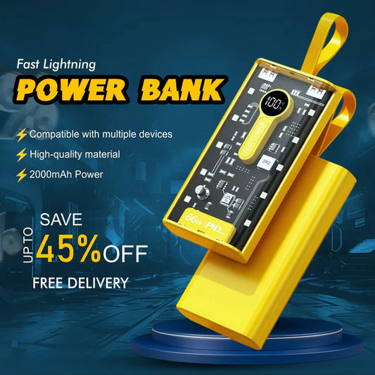 66w Fast Charging 20,000 Mah Power Bank