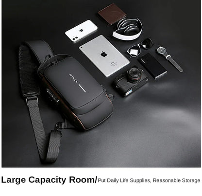 Multifunction Anti-theft USB Charging Crossbody Shoulder Bag Sling Chest Bag Pack