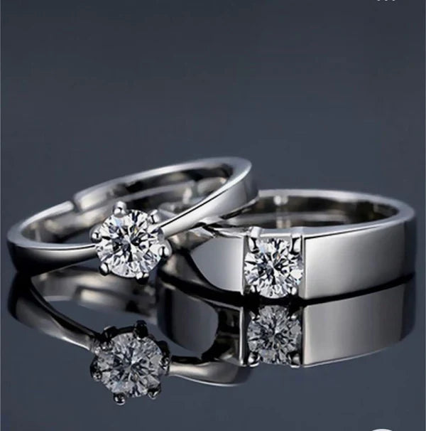 CZ Stone Classic Couple Rings For Men & Women