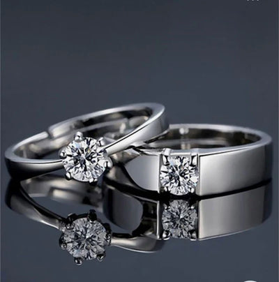CZ Stone Classic Couple Rings For Men & Women