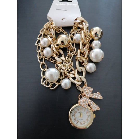 Stylish Luxury Pearls Bracelet Women’s Watch