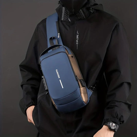 Multifunction Anti-theft USB Charging Crossbody Shoulder Bag Sling Chest Bag Pack