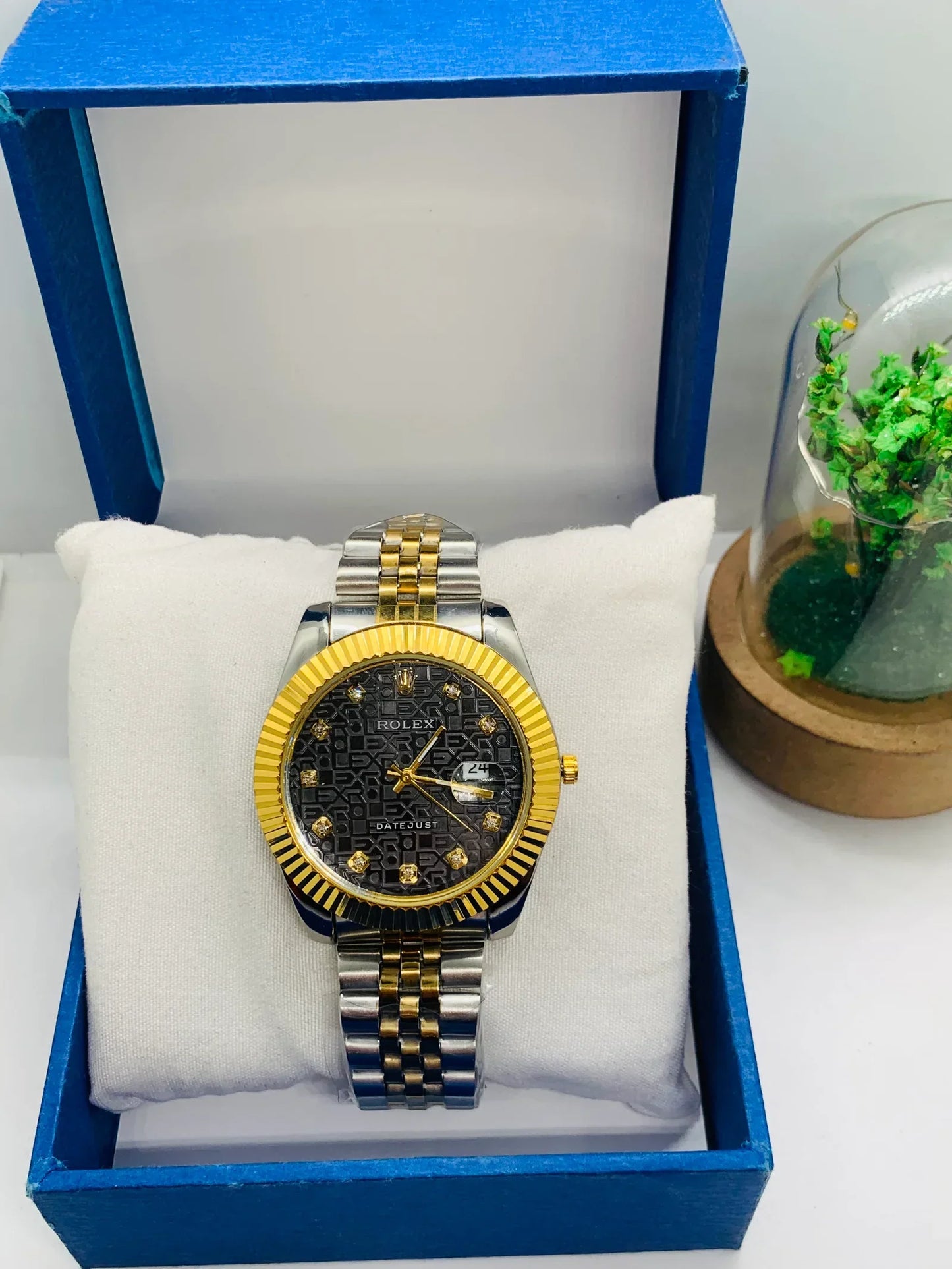 Rolex Date Just Stainless Steel Chain Watch
