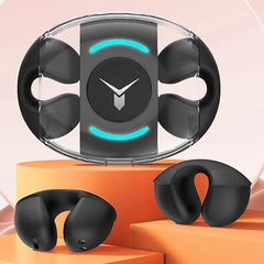 BXE AuraSpin Wireless Earcuffs with RGB Light & Fidget Spinner, Waterproof Mini Sports Earbud