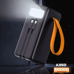Aspor A350 50,000mah – Fast Charging With Built-in Flashlight Power Bank For Mobile And Laptops
