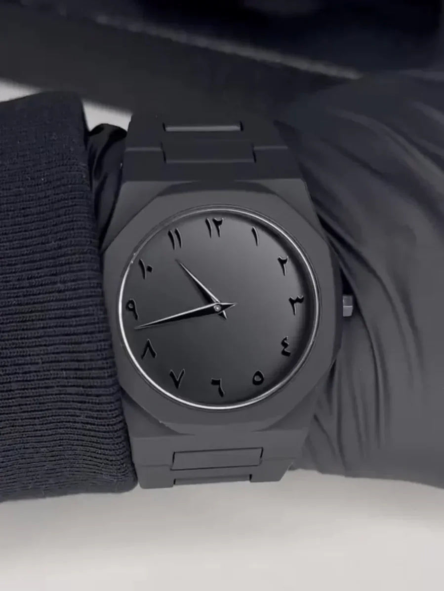 Arabic Black Watch | Arabic Aura Watch