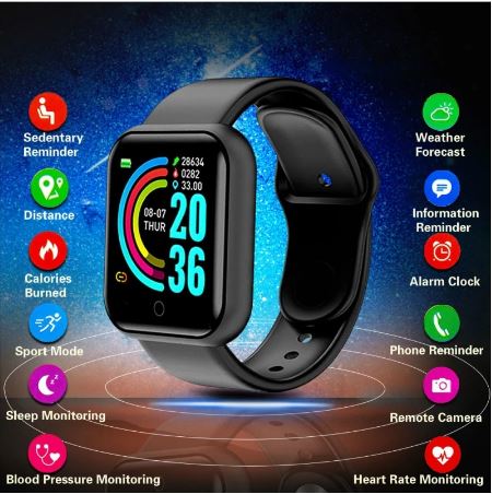D20 Ultra Smartwatch Heart Rate Blood Pressure Oxygen Relog Intelligent Smart Bracelet