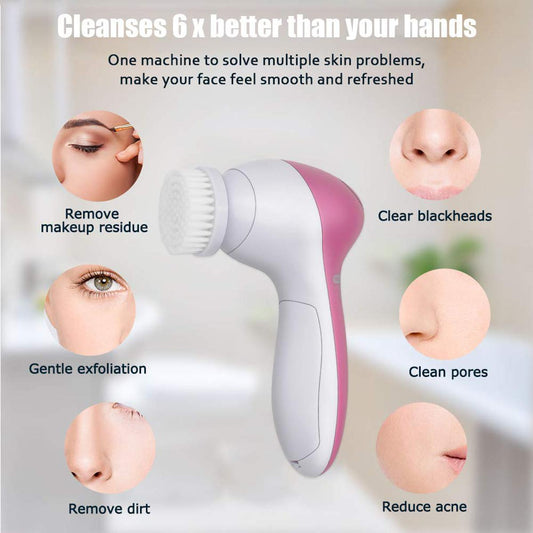 7 In 1 Facial Electric Cleanser And Massager, Beauty Care Brush For Removing Blackhead Exfoliating And Massaging