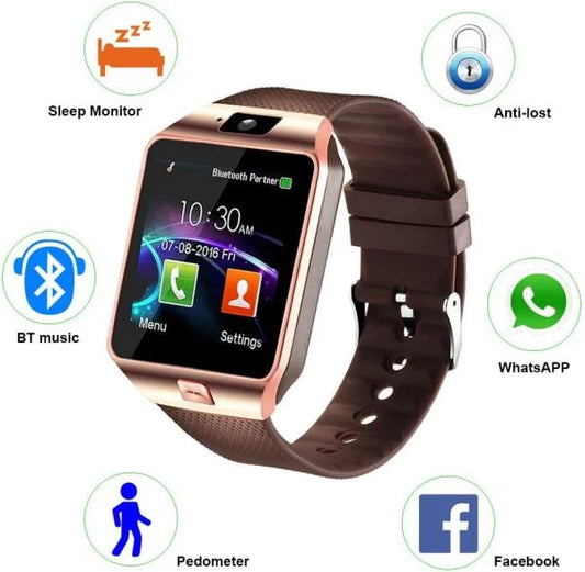 DZ09 Smartwatch with SIM & SD Slot, Touchscreen, Fitness Tracker