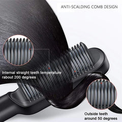 Hqt-909b Electric Professional Hair Straightening Brush