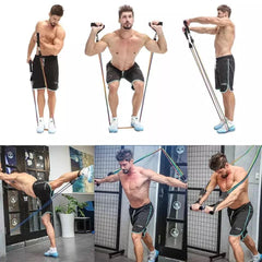 High Quality Portable Resistance Bands With Handles, Resistance Tubes & Workout/Exercise Band Elastic Pull Rope 11 Pcs Set