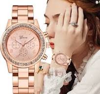 Fashionable 3 Chrono Stain Less Steel Analog Style Quartz Watch