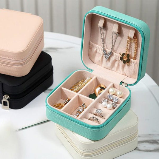 Jewelry Storage Box Leather Jewelry Stand Earrings Ring Box