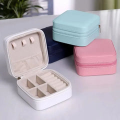 Jewelry Storage Box Leather Jewelry Stand Earrings Ring Box