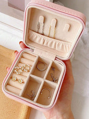 Jewelry Storage Box Leather Jewelry Stand Earrings Ring Box
