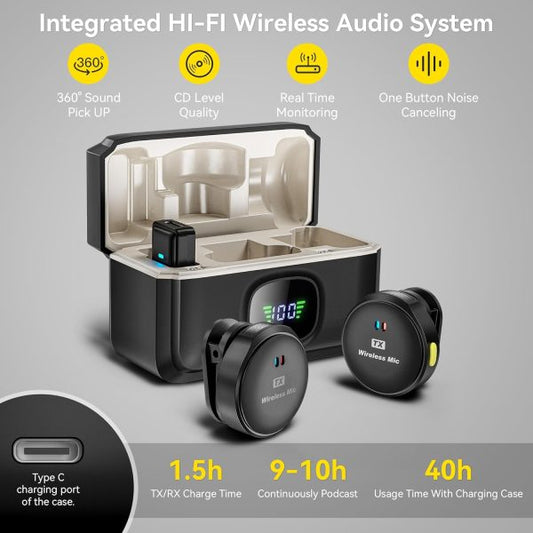 M9 Pro Wireless Microphone / Wireless Microphone Video Recording Microphone For Streaming