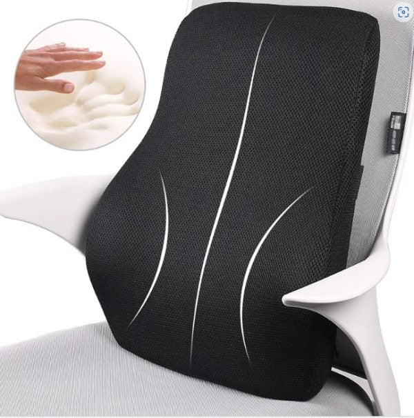 Memory Foam Back Pain Relief Lumbar Support Car Cushion Pillow Of Chair Sofa Seat Back