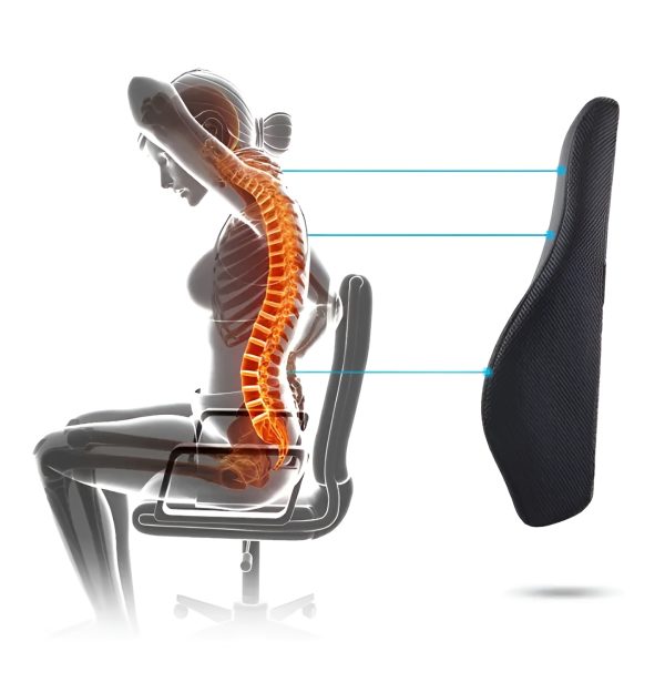 Memory Foam Back Pain Relief Lumbar Support Car Cushion Pillow Of Chair Sofa Seat Back