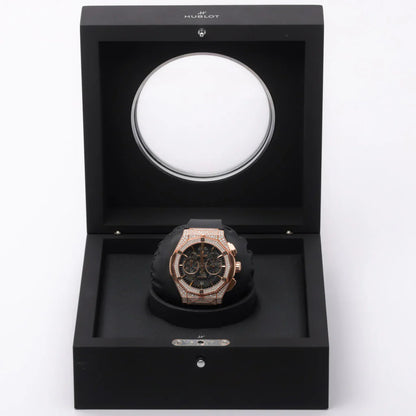 HB MENS LUXURY DIAMOND CUT STONE WATCH
