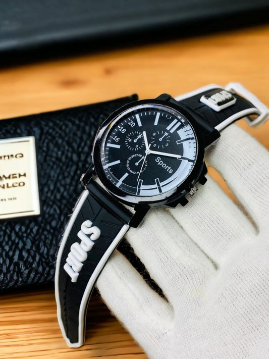 Stylish Sports Analog Rubber Strap Watch