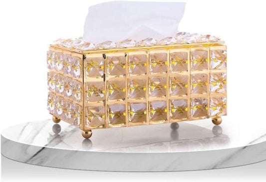 Tissue Holders Rectangular Crystal Tissue Box Cover Decorative