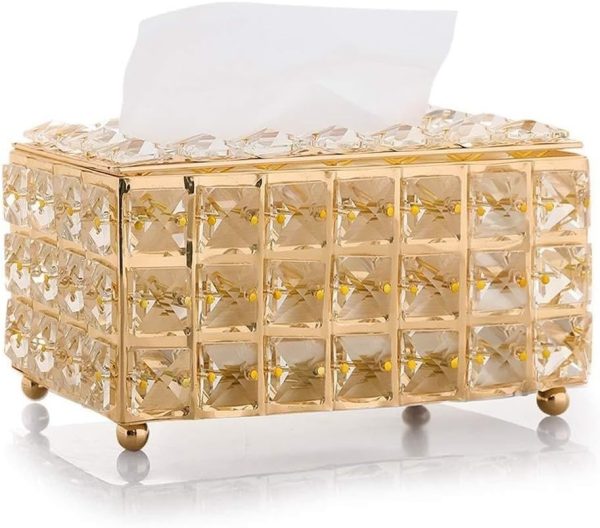 Tissue Holders Rectangular Crystal Tissue Box Cover Decorative