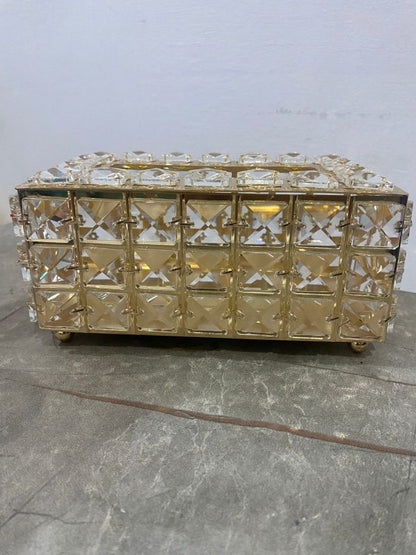 Tissue Holders Rectangular Crystal Tissue Box Cover Decorative